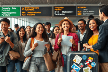 Stranieri che richiedono un visto temporaneo per entrare in Italia.