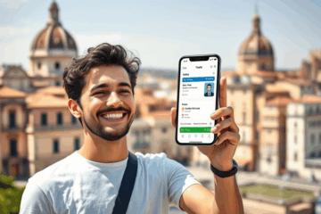 Immagine di un smartphone che mostra la nuova carta d'identità digitale.